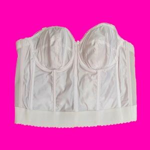 stunning white corset top, size: 34 C